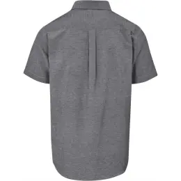 Mens Short Sleeve Oxford Shirt Dark Grey Back